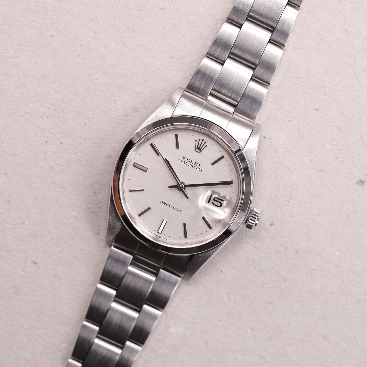 Rolex 6694 | 34mm | 1972 | Cadran argent | Boite & Papiers | Acier