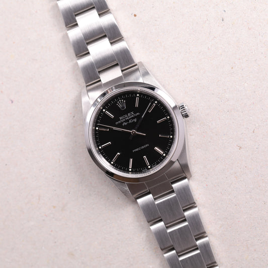 Rolex 14000 | 34 mm | 1998 | Cadran noir | Acier