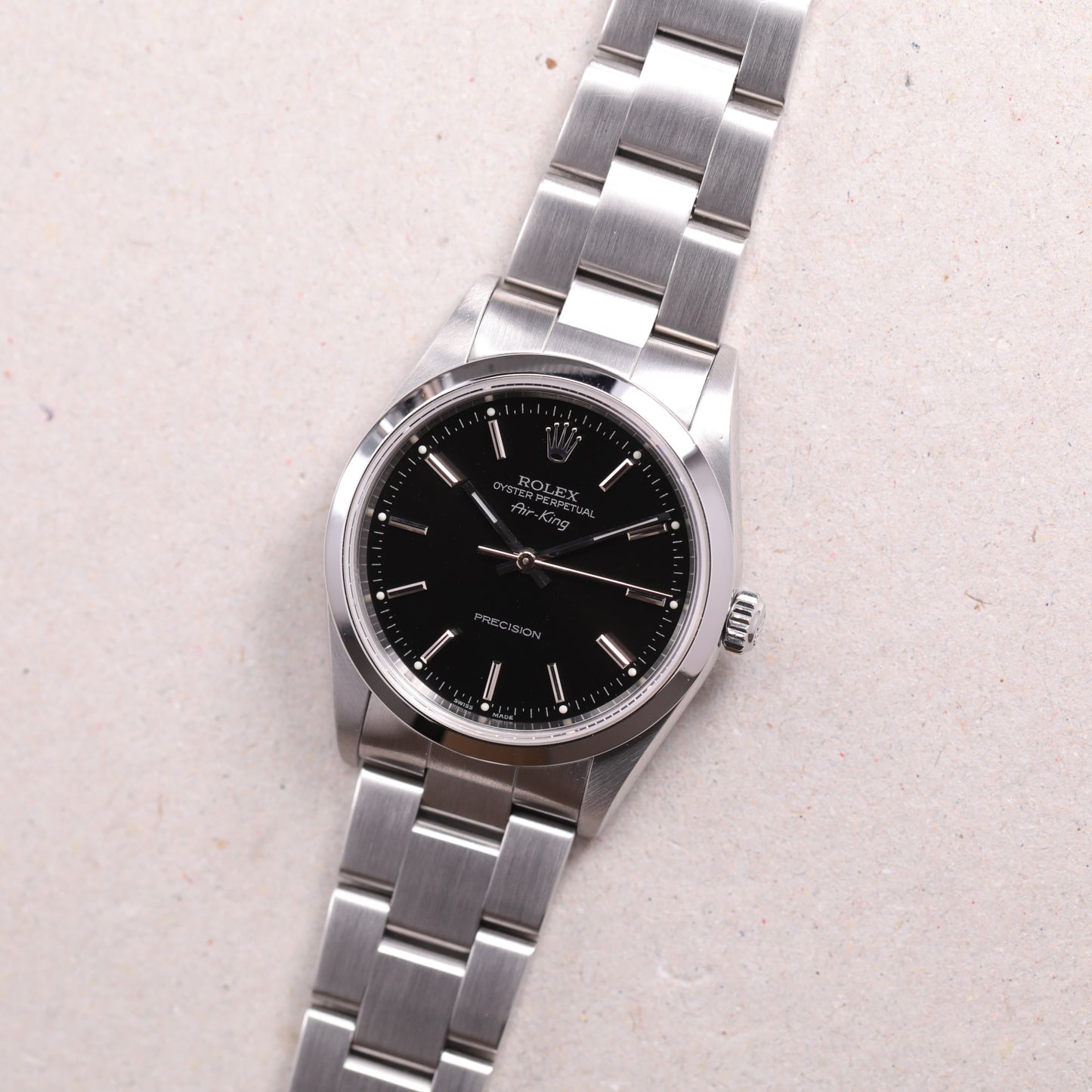Rolex 14000 | 34 mm | 1998 | Cadran noir | Acier