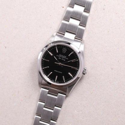 Rolex 14000 | 34 mm | 1998 | Cadran noir | Acier