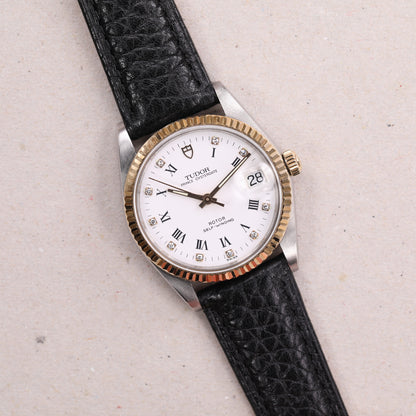 Tudor 74033 | 34 mm | CIRCA 1990 | Cadran blanc | Or / Acier