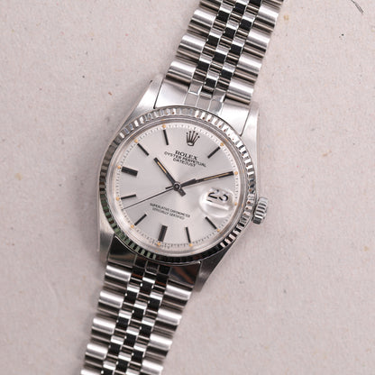 Rolex 1601 | 36 mm | 1975 | Cadran SIGMA argent | Or / Acier