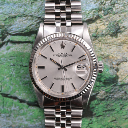 Rolex 1601 | 36 mm | 1975 | Cadran SIGMA argent | Or / Acier
