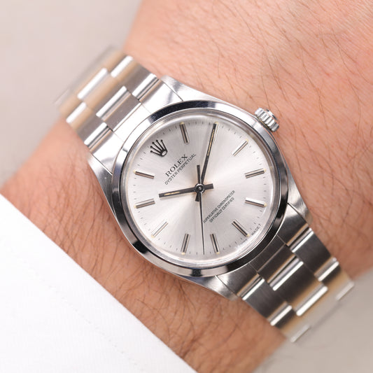 Rolex 1002 | 34 mm | 1986 | Cadran argent | Acier