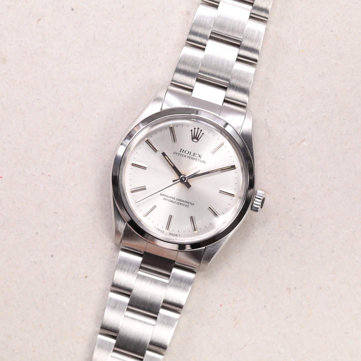Rolex 1002 | 34 mm | 1986 | Cadran argent | Acier