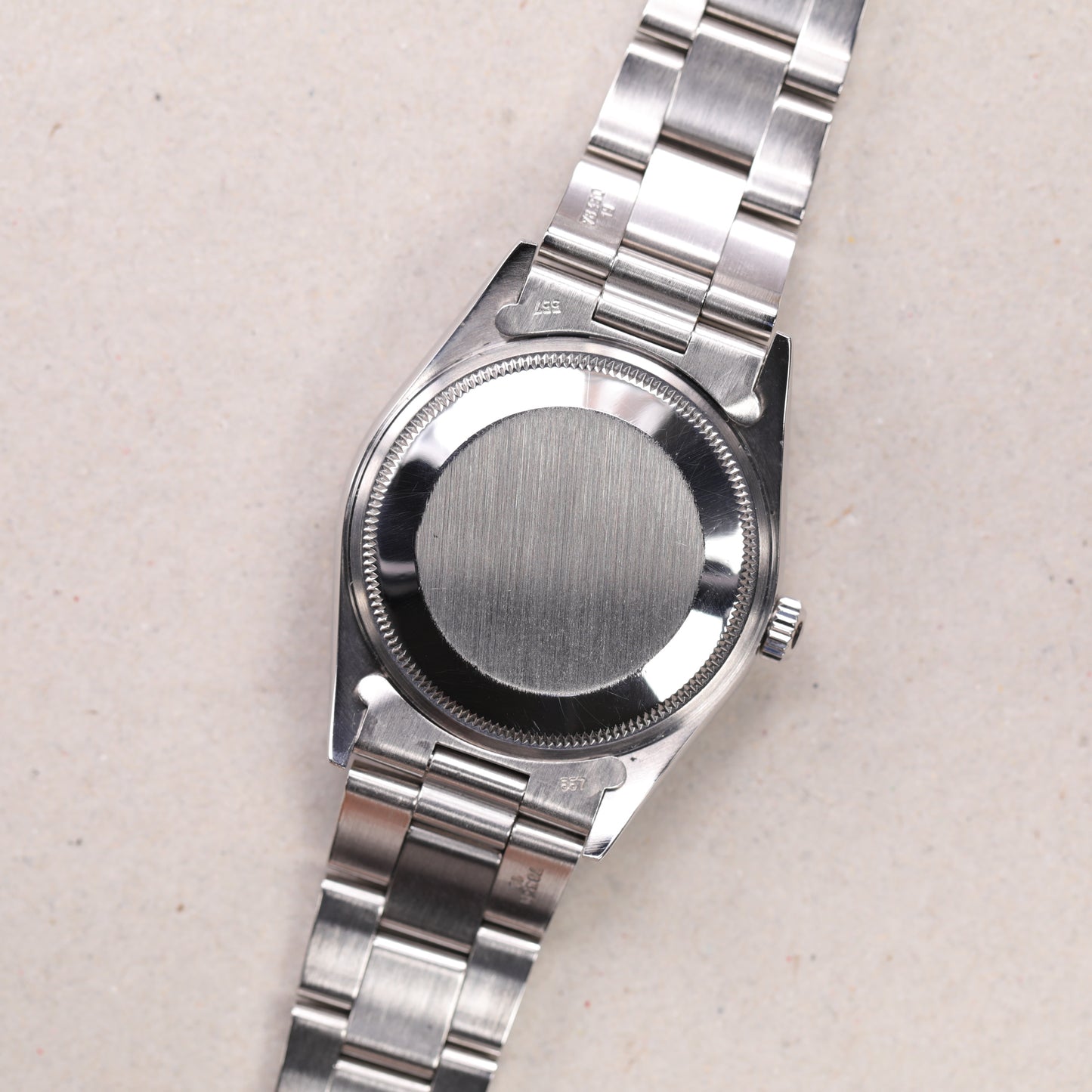 Rolex 14000 | 34 mm | 1999 | Cadran rose | Écrin Rolex | Acier