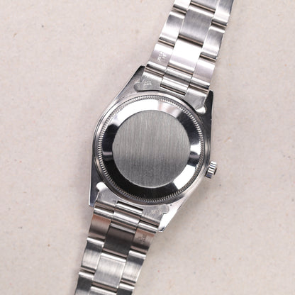 Rolex 14000 | 34 mm | 1999 | Cadran rose | Écrin Rolex | Acier