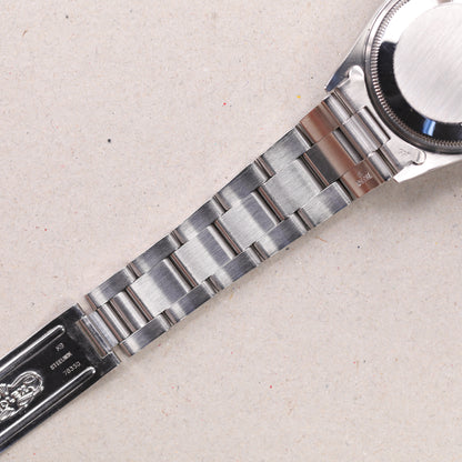Rolex 14000 | 34 mm | 1999 | Cadran rose | Écrin Rolex | Acier
