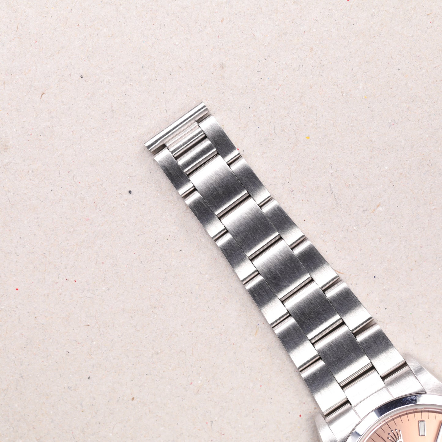 Rolex 14000 | 34 mm | 1999 | Cadran rose | Écrin Rolex | Acier
