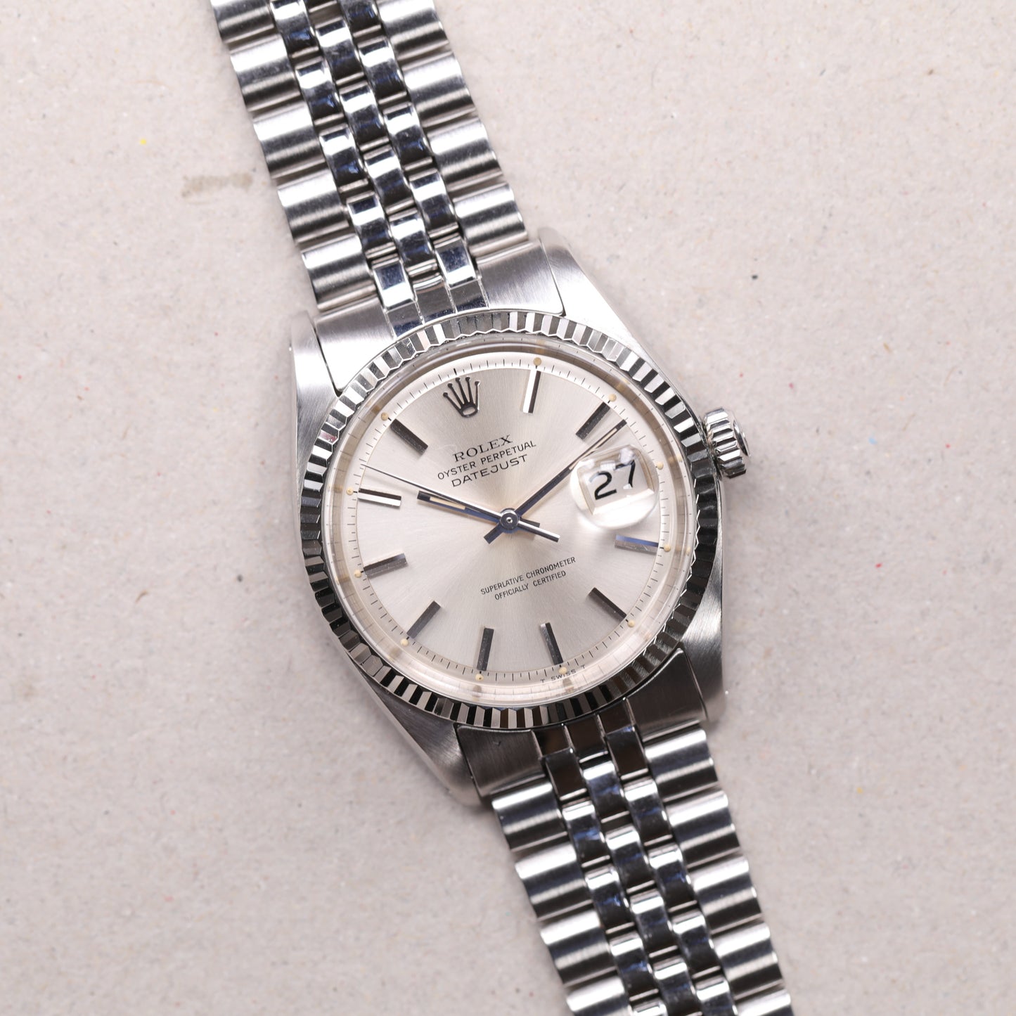 Rolex 1601 | 36 mm | 1971 | Cadran argent | Acier