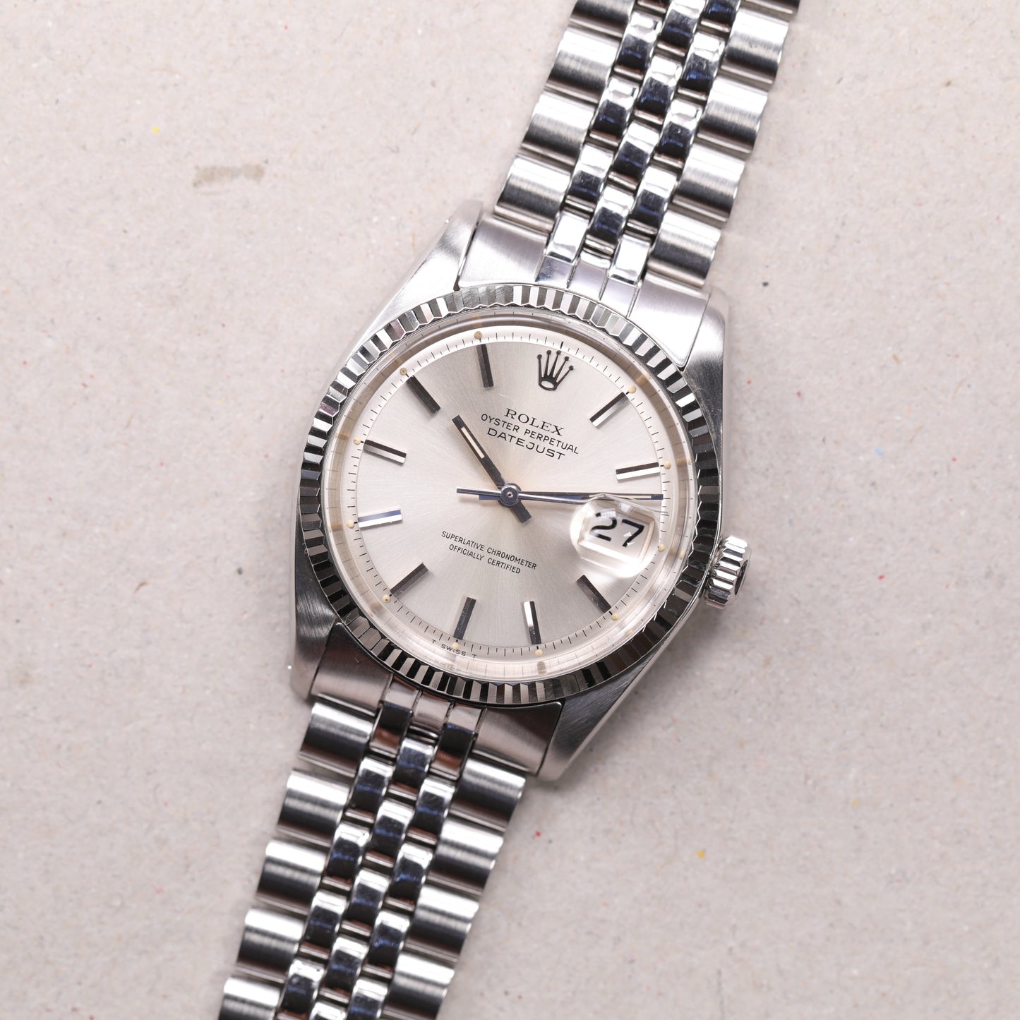 Rolex 1601 | 36 mm | 1971 | Cadran argent | Acier