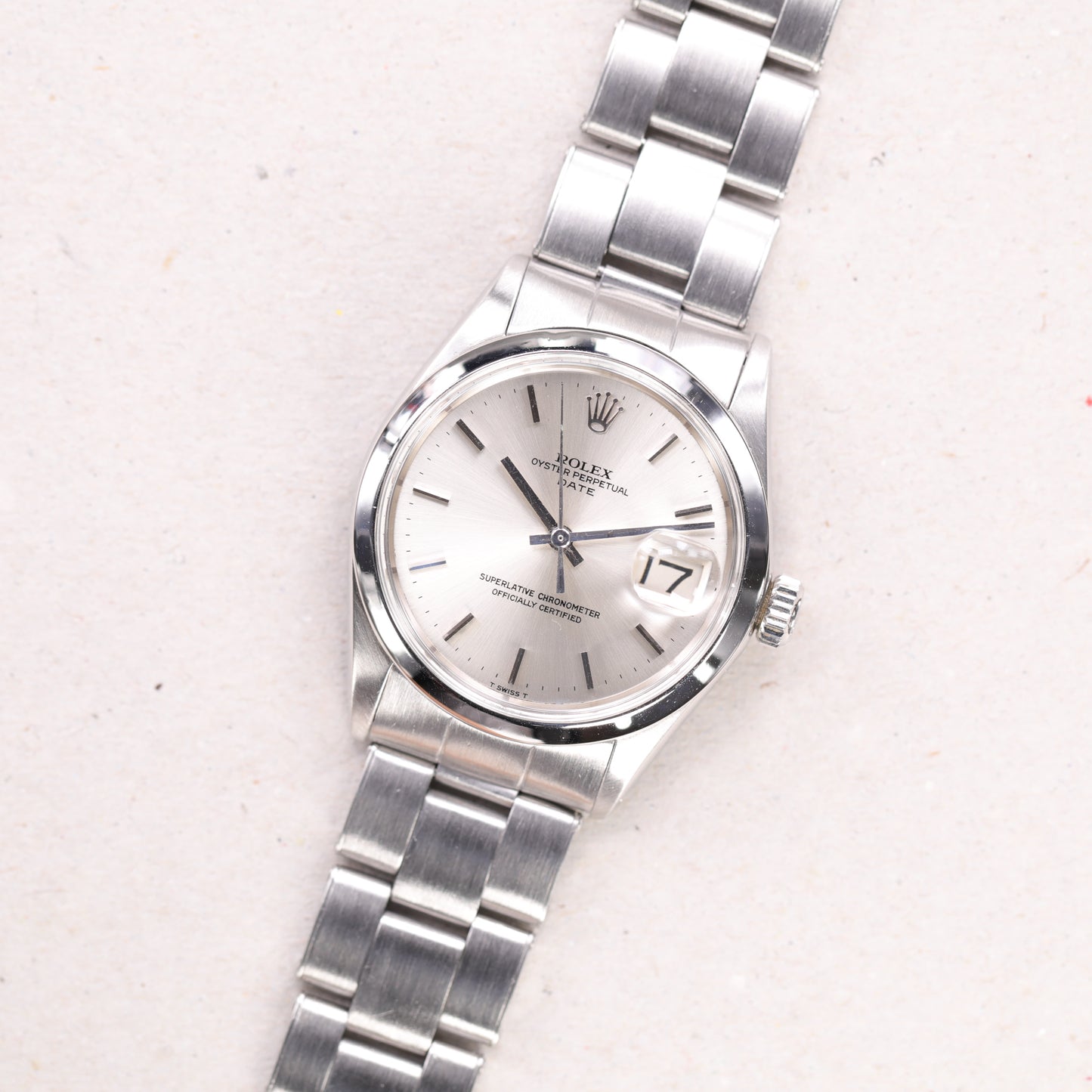 Rolex 1500 | 34 mm | 1970 | Cadran argent "No Lume" | Acier