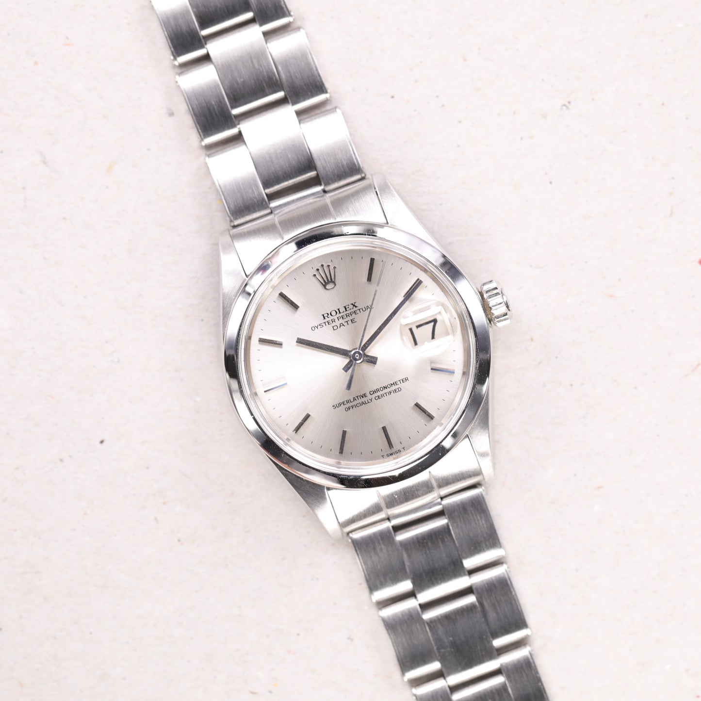 Rolex 1500 | 34 mm | 1970 | Cadran argent "No Lume" | Acier