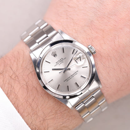 Rolex 1500 | 34 mm | 1970 | Cadran argent "No Lume" | Acier