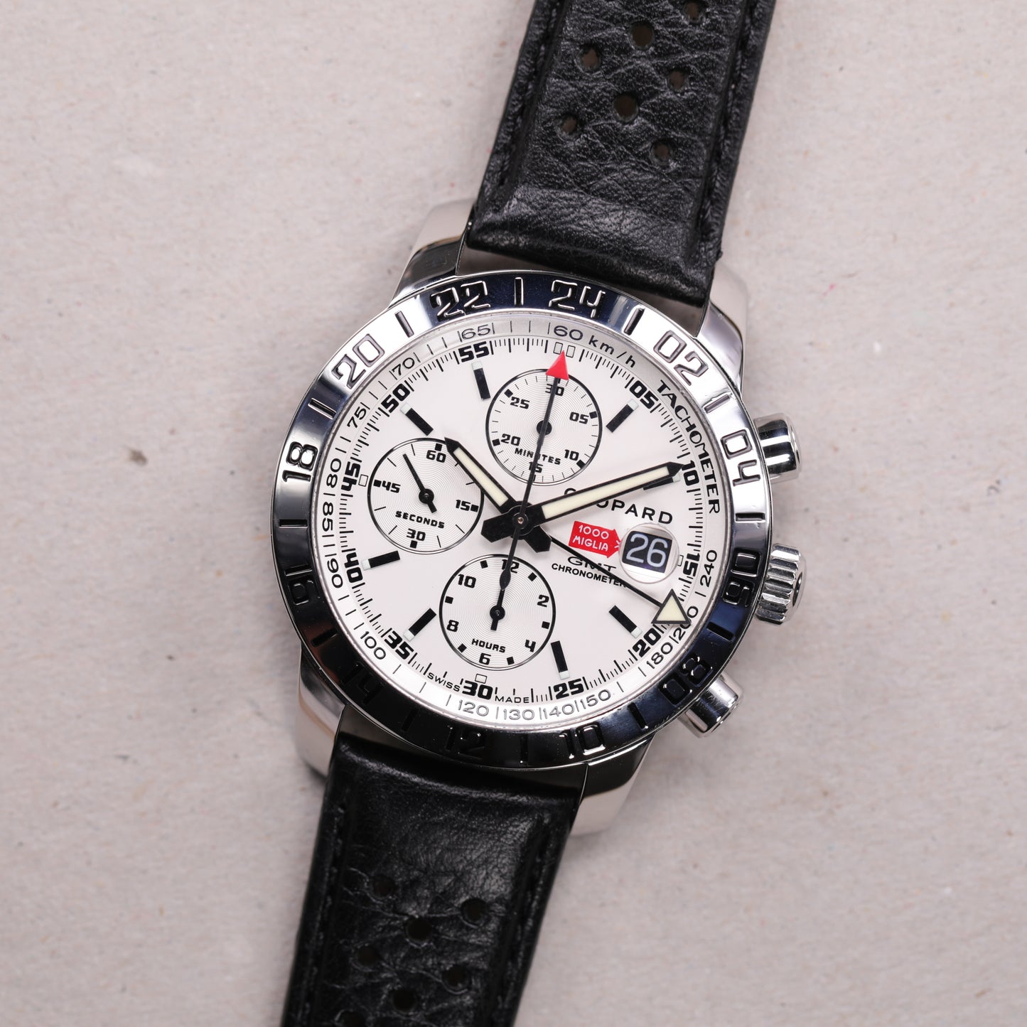 Chopard 8992 | 42mm | 2006 | Cadran blanc | Boite, Papiers & Accessoires | Acier