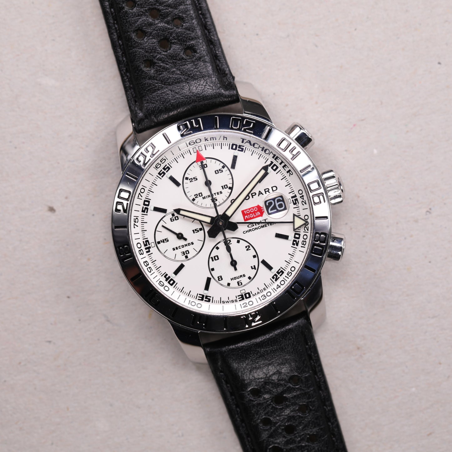 Chopard 8992 | 42mm | 2006 | Cadran blanc | Boite, Papiers & Accessoires | Acier